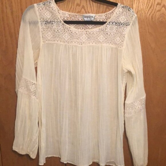 Topics California VINTAGE Romantic 70's  Blouse  Size Medium - Picture 1 of 7